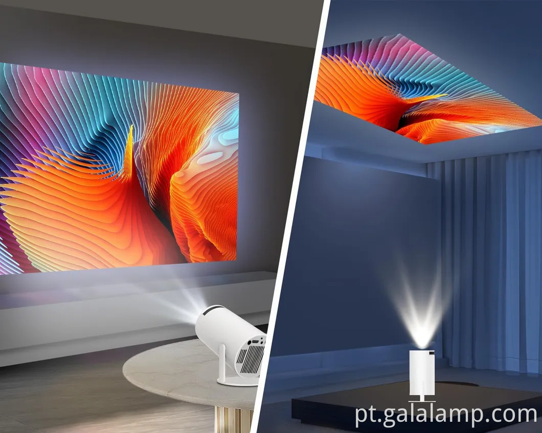 4K 1080P Suporte portátil Wifi6 Bluetooth 5.0 Android 12 Projector